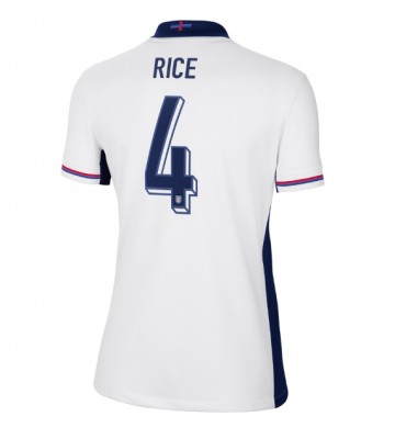 Inglaterra Declan Rice #4 Primera Equipación Mujer Eurocopa 2024 Manga Corta